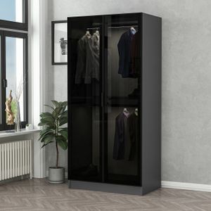 Kale Glass Anthracite - Crna Antracit Ormar