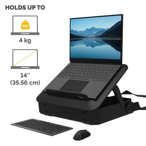 Fellowes torba za laptop BREYTA s ugrađenim stalakom, crna slika 9