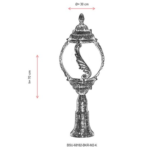 BSU-68182-BKR-M2-K Braon Zidna Lampa za Spoljašnju Upotrebu slika 3