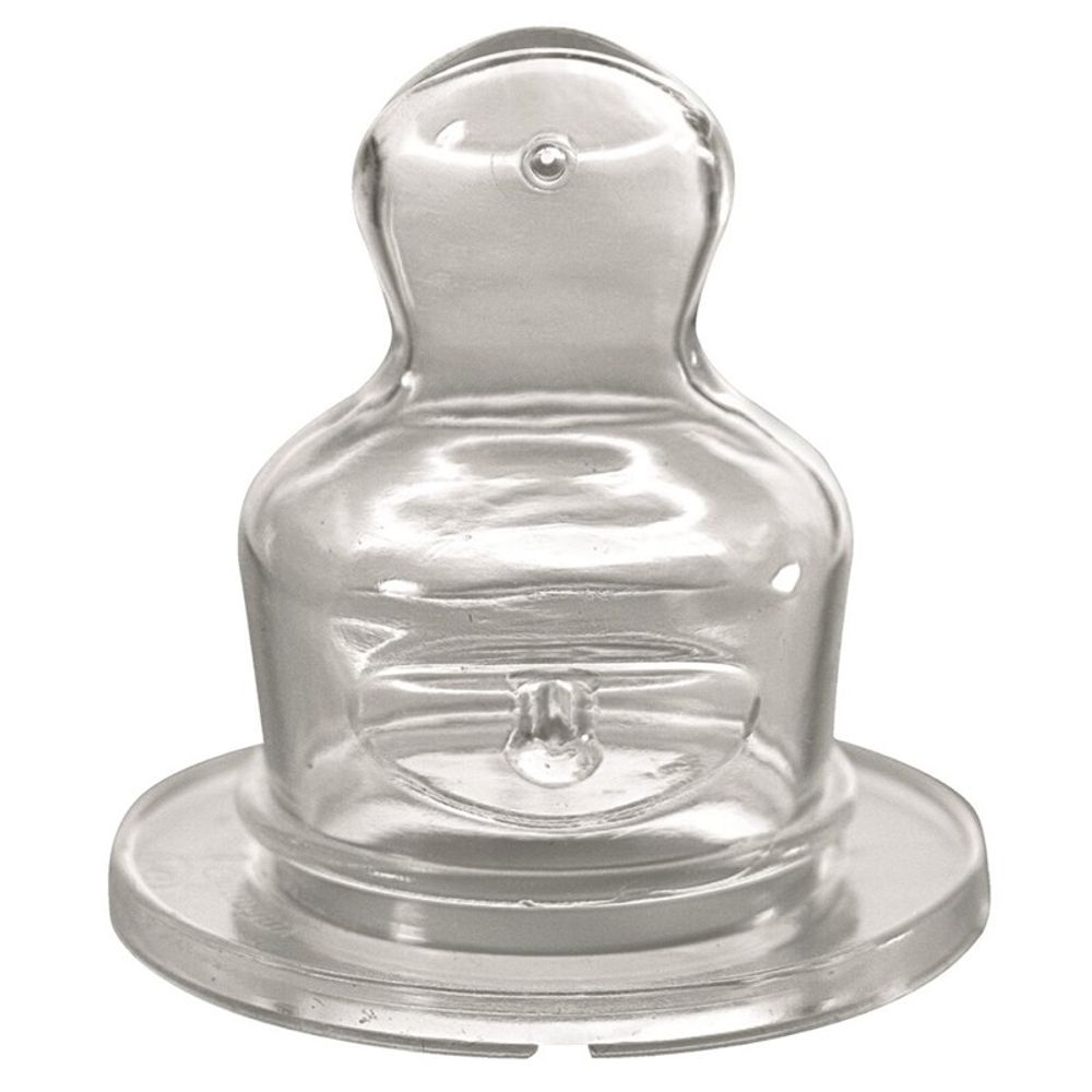 nip® Anatomska silikonska duda za flašicu 6m+, Anti-colic, Flow M, 2kom slika 1
