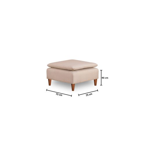 Atelier Del Sofa Tabure, Krem, Lungo - Cream slika 4