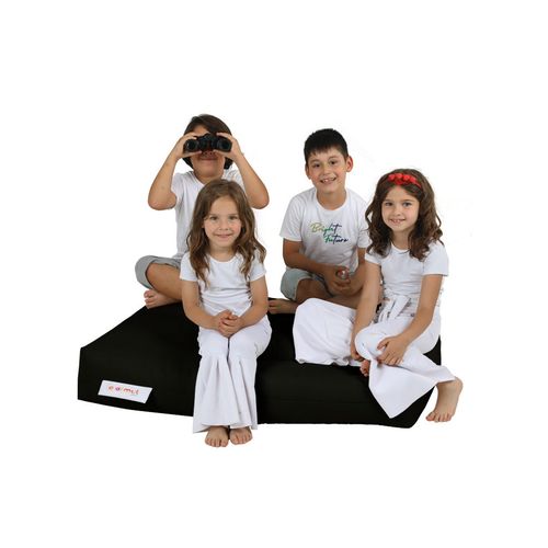 Atelier Del Sofa Vreća za sjedenje, Kids Double Seat Pouf - Black slika 6