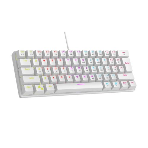 Rampage plower k60 white us layout wrist support blue switch gaming keyboard slika 3