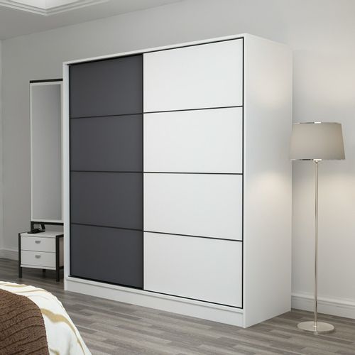 Kale - 7158 WhiteAnthracite Wardrobe slika 3