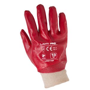 Crvene PVC rukavice, 10, CE, LAHTI PRO L240110K