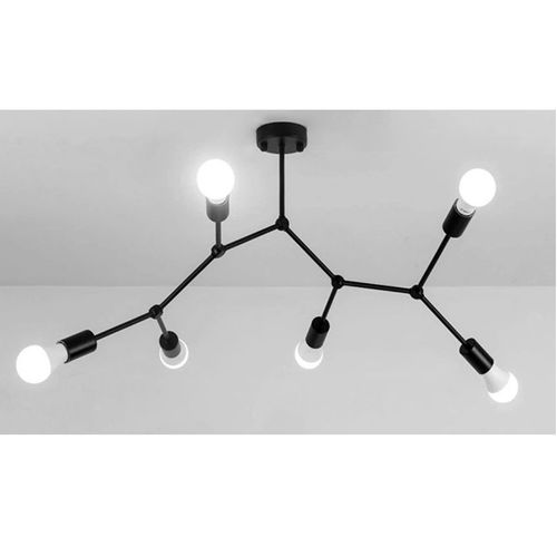 TOOLIGHT CLASSIC BLACK STROPNA SVJETILKA METAL LOFT APP737-6C Crna slika 4