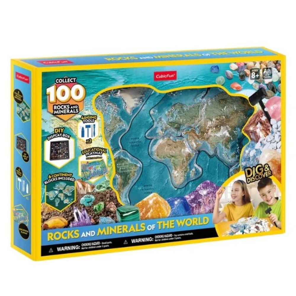CubicFun CBF288013 Set za iskopavanje stijena Rocks and Minerals of the World G0801 slika 1
