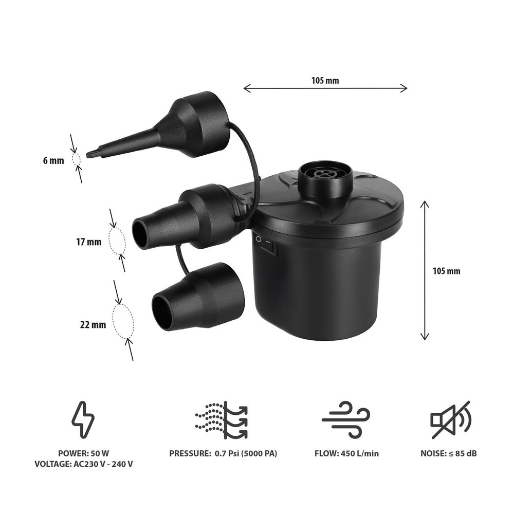 Nc17115 električna pumpa 230-12v + adapteri nils camp slika 3