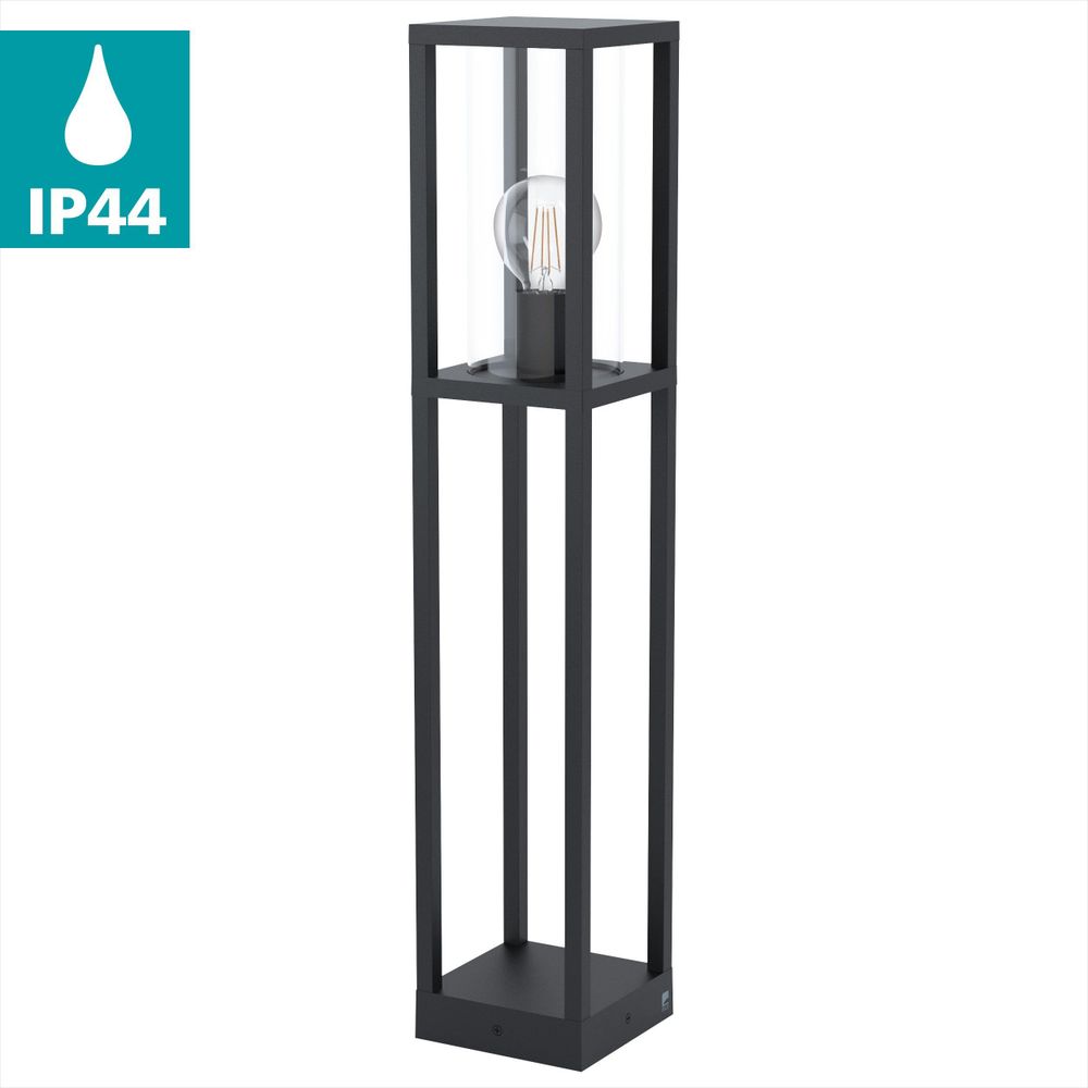 Eglo Cascinetta vanjska podna/1, e27, 40w, v-795, ip44, lijevani aluminij/staklo/crno slika 3