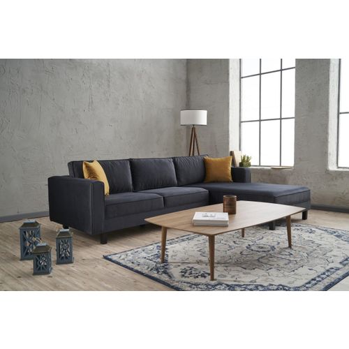 Atelier Del Sofa Kutna garnitura, Antracit, Kale Velvet Right - Anthracite slika 2