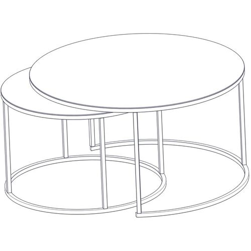 Tokyo - Black 60 Black Nesting Table (2 Pieces) slika 10