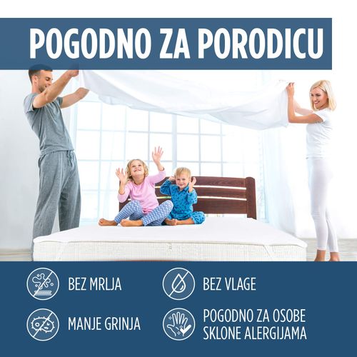 Vodootporna zaštita za dušek Vitapur Family Protect white 90x200 cm slika 5