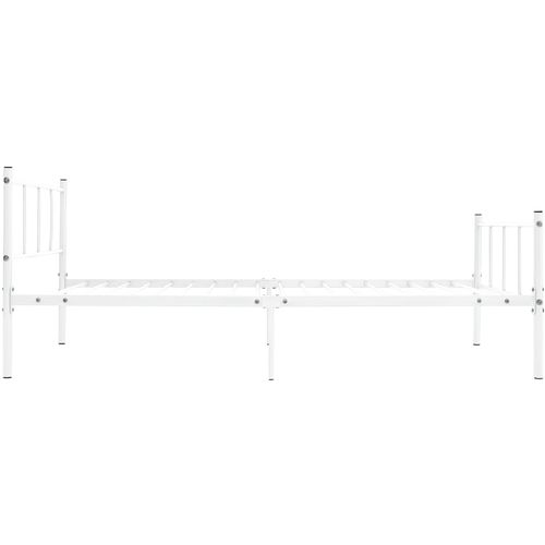 Okvir za krevet bijeli metalni 100 x 200 cm slika 19