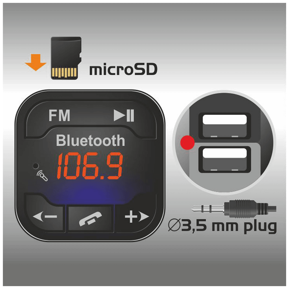 SAL FM modulator 5in1, BT handfree, 12V/24V, 2.1A punjač - FMBT 104 slika 3