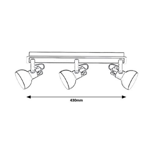 Rabalux Balzac spot, mat crna GU10 3X 35W Spot rasveta slika 3