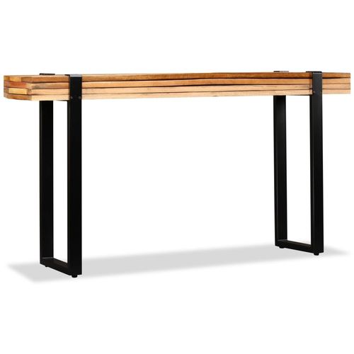 Podesivi konzolni stol od masivnog obnovljenog drva slika 1