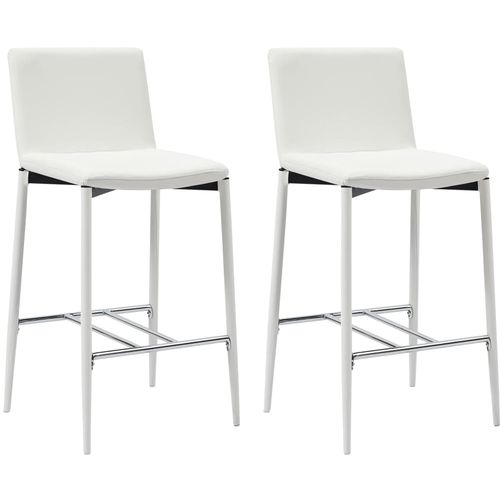 Barski stolci od umjetne kože 2 kom bijeli slika 17