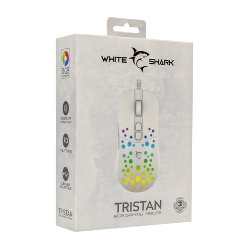 White Shark GM 9004 TRISTAN-2, Mouse White slika 5