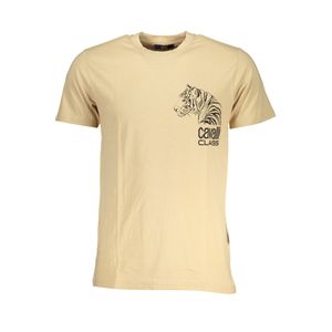 CAVALLI CLASS MEN'S SHORT SLEEVED T-SHIRT BEIGE