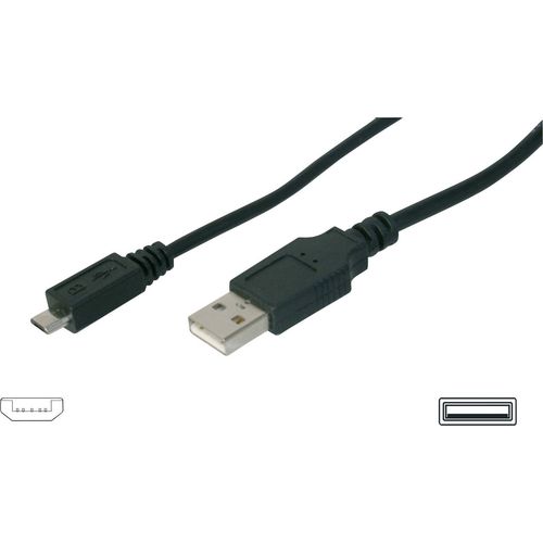Digitus USB kabel USB 2.0 USB-A utikač, USB-Micro-B utikač 1.80 m crna  AK-300127-018-S slika 3