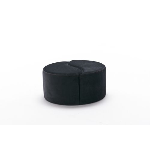 Atelier Del Sofa Tabure, Antracit Ružičasta, Alis Puf - Black slika 5