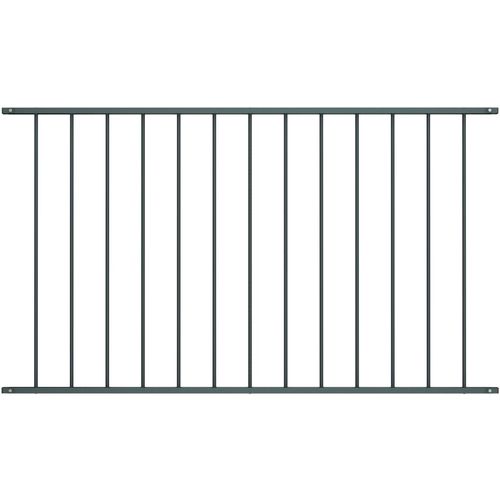 Panel za ogradu od čelika obloženog prahom 1,7 x 1 m antracit slika 1