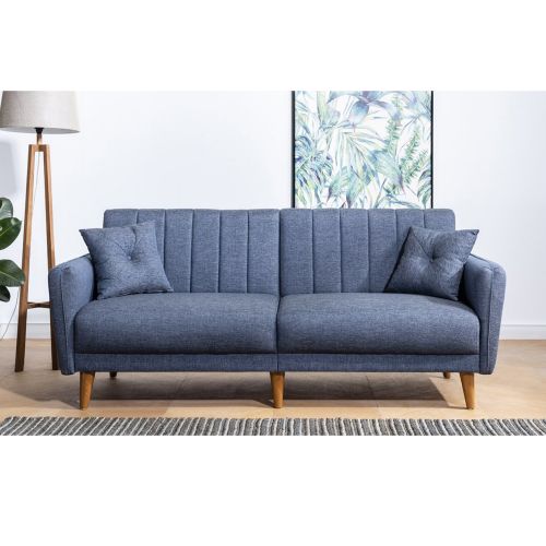 Komplet troseda i fotelje Atelier Del Sofa Aqua-TKM06-1048 u tamnoplavoj boji slika 2