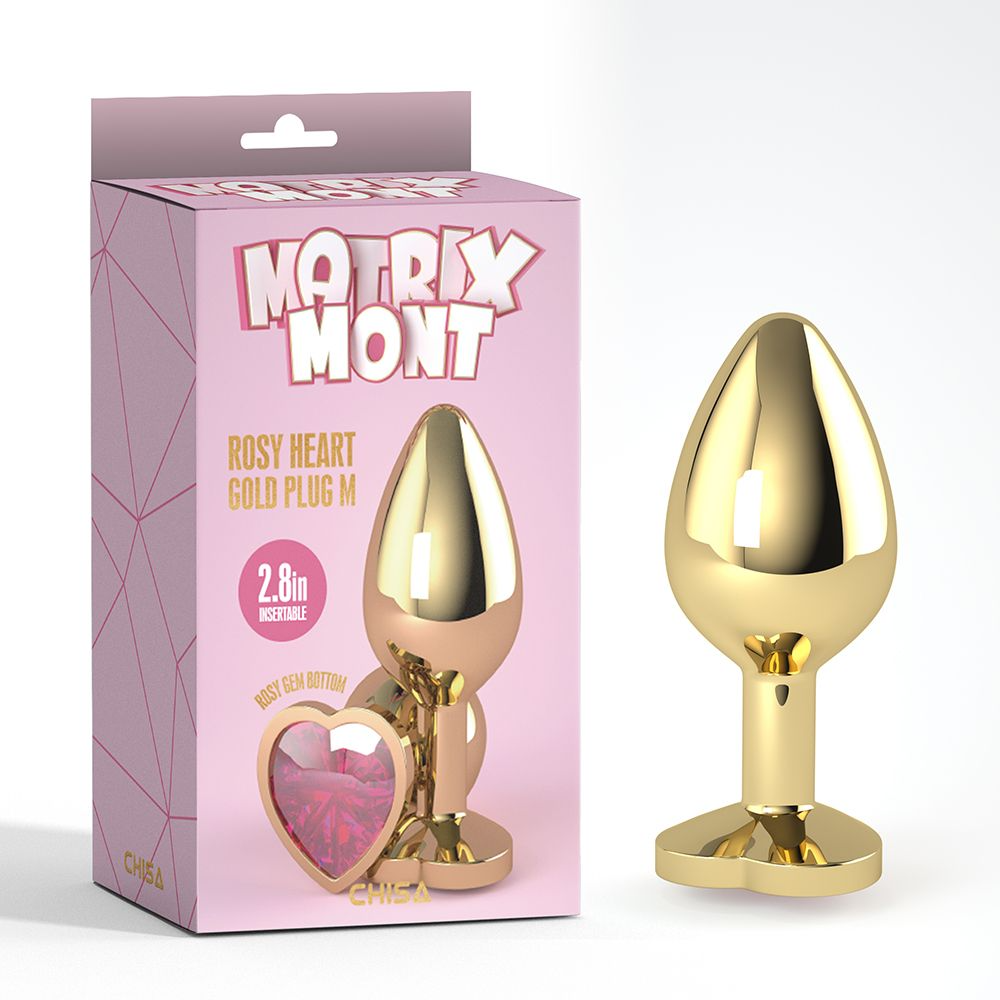 Butt Plug Rosy Heart M slika 1