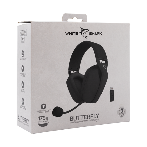 White Shark SLUŠALICE WGH-2442 BUTTERFLY Crne - Wireless slika 6