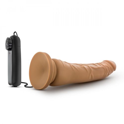 Vibrirajući dildo Dr. Skin, 22 cm. svijetlo smeđi slika 5