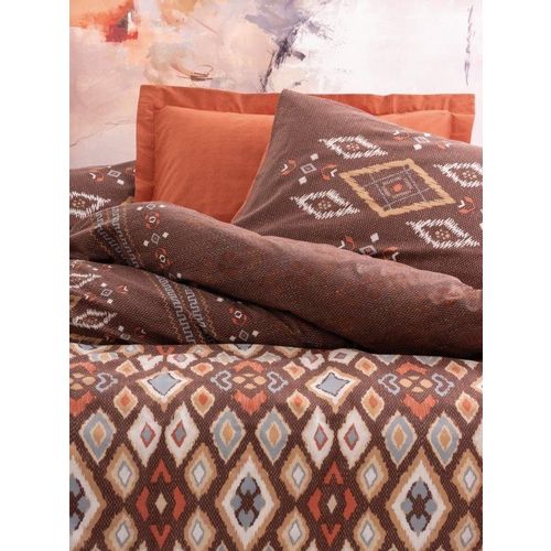 L'essential Maison Belize - Brown Brown
Orange
White Ranforce Double Quilt Cover Set slika 2