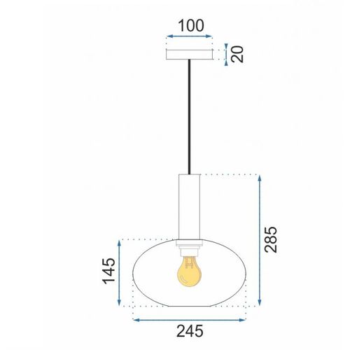 TOOLIGHT Stropna viseća staklena svjetiljka Zelena APP465-1CP slika 5