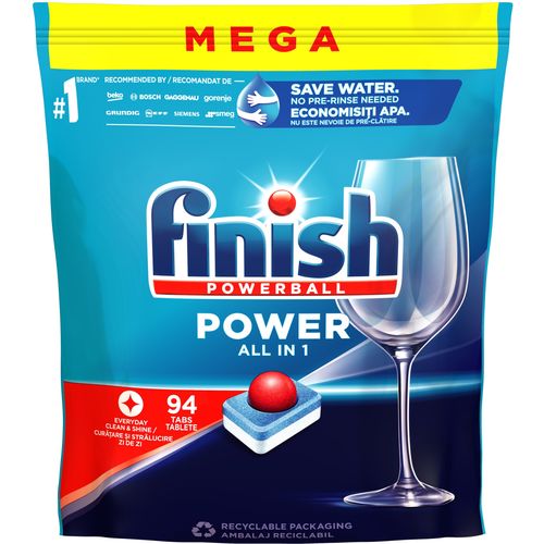 Finish Power tablete za mašinsko pranje suđa All in One 94 kom slika 1