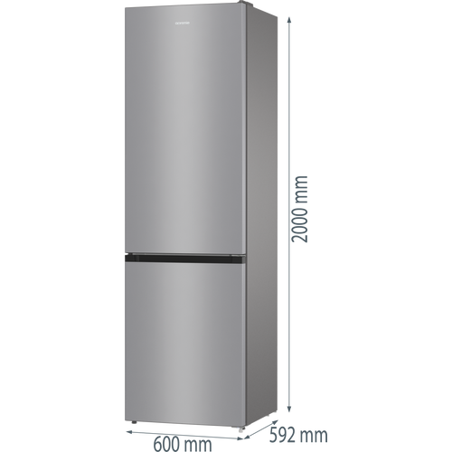 Gorenje NRK6202ES4 Kombinovani frižider, NoFrost, Visina 200 cm, Širina 60 cm, Siva boja slika 18