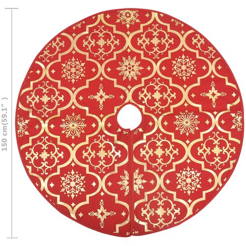 Luksuzna podloga za božićno drvce s čarapom crvena 150 cm slika 8