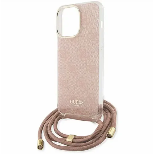 Originalna GUESS Hardcase GUHCP15SHC4SEP torbica za iPhone 15/14/13 (Crossbody Cord 4G Print / pink) slika 3