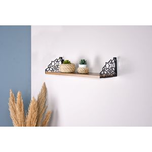 Crni Duvar Raf - Brown Black Wall Shelf