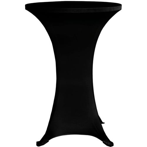 Navlaka za stol za stajanje Ø 60 cm crna rastezljiva 4 kom slika 4