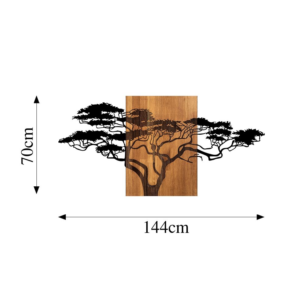 Dekorativni Zidni Ukras - Acacia Tree 329 u Boji Crnog Oraha slika 7