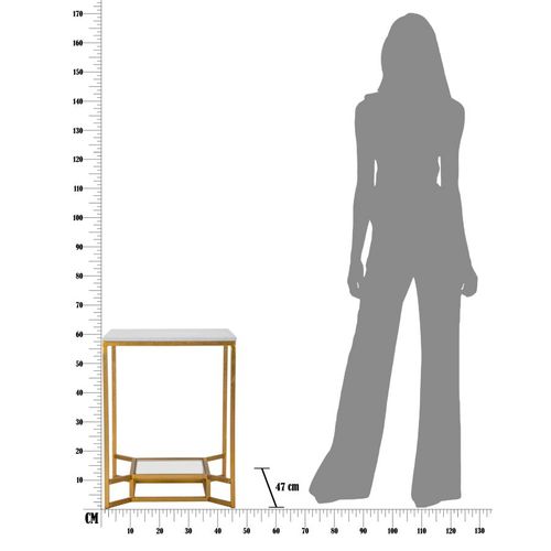Mauro Ferretti Stol dvostruki mramor cm 47x47x60 slika 7