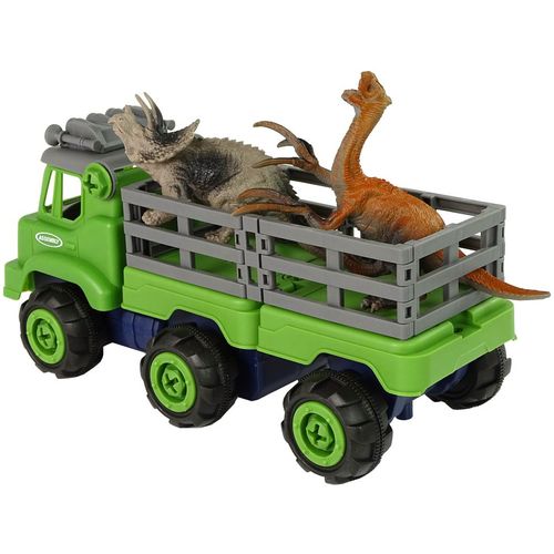 Dječji DIY kamion transporter dinosaura s odvijačima, zeleni slika 5