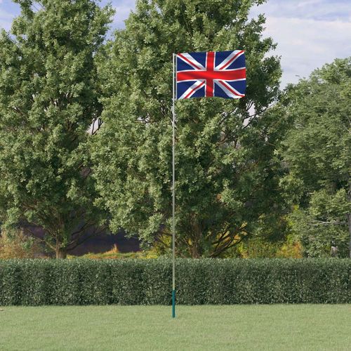 Zastava Ujedinjenog Kraljevstva i jarbol 5,5 m aluminijski slika 1