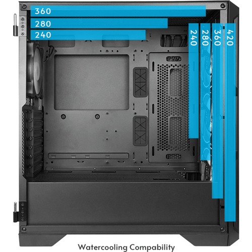 Chieftec Apex Air Case3x140mm PWM fans, E-ATXmesh front, tempered glass side slika 7