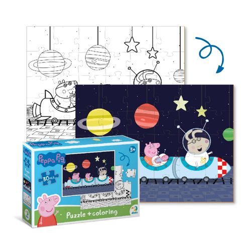 DODO Peppa Puzzle+Bojanka 2u1,Svemir 30 komada slika 3