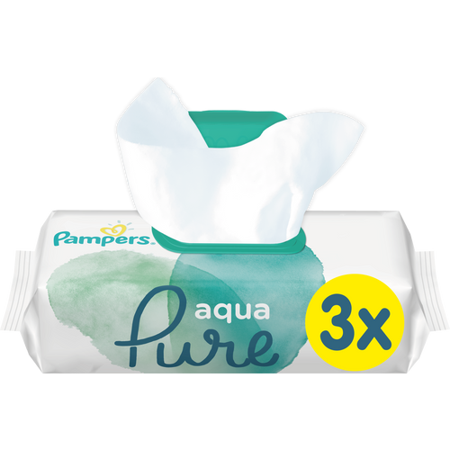 Pampers Aqua Pure vlažne maramice 3 x 48 kom slika 5
