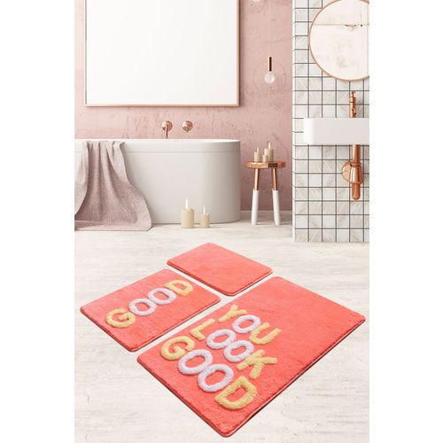 Good - Vermilion Multicolor Acrylic Bathmat Set (3 Pieces) slika 1