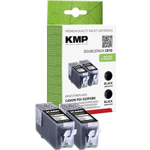 KMP tinta zamijenjen Canon PGI-525 kompatibilan 2-dijelno pakiranje crn C81D 1513,0021 slika 3