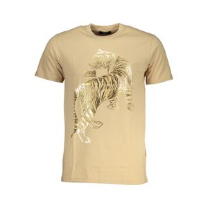 CAVALLI CLASS MEN'S SHORT SLEEVED T-SHIRT BEIGE