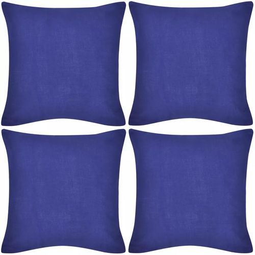 130919 4 Blue Cushion Covers Cotton 40 x 40 cm slika 12