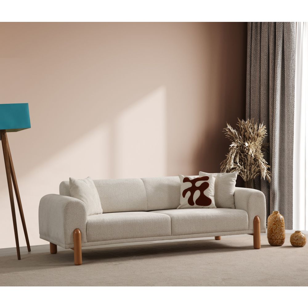 Lyke 3-Sjedalna Sofa na Razvlačenje - Krem slika 1